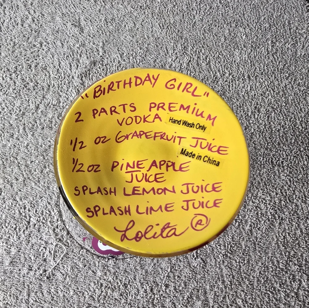 Lolita Happy Birthday Girl Martini Glass